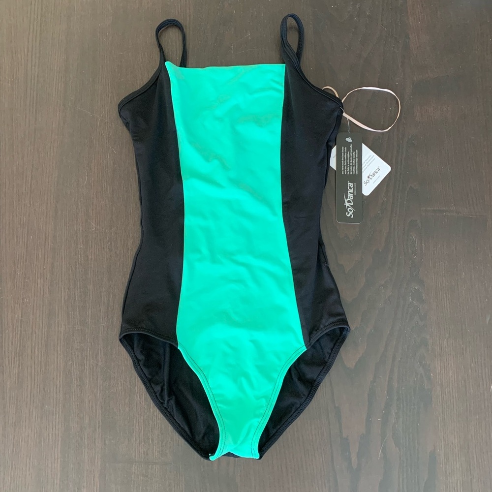 So Danca Small “Francesca” Mint and Black Leotard
